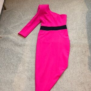 Zhivago electric Pink One-Shoulder Dress